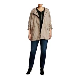 NYDJ Brushed Twill Anorak Jacket - Tan/Biege - XL - Pre-Owned (Like New)